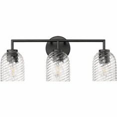 Millennium 22203-MB Catania Modern Matte Black 3-Light Bath Wall Sconce