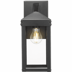 Millennium 22901-PBK Yates Powder Coated Black Outdoor Lighting Sconce