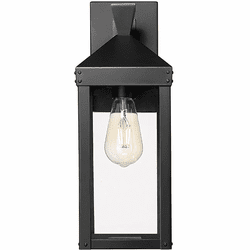 Millennium 22911-PBK Yates PaintedBlack Exterior Wall Sconce
