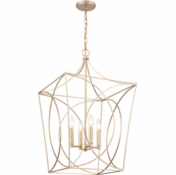 Millennium 4000-PMG Tracy Contemporary Painted Modern Gold 18" Foyer Light Fixture