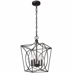 Millennium 4001-MB Tracy Modern Matte Black 12" Foyer Lighting Fixture