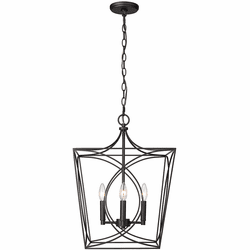 Millennium 4002-MB Tracy Modern Matte Black 16" Foyer Lighting