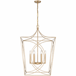 Millennium 4003-PMG Tracy Contemporary Painted Modern Gold 24" Entryway Light Fixture