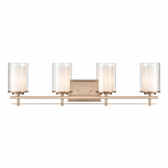 Millennium 5504-MG Huderson Contemporary Modern Gold 4-Light Bathroom Light