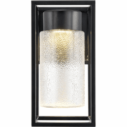 Millennium 73001-PBK Contemporary Powder Coated Black LED 11" Outdoor Wall Mounted Lamp