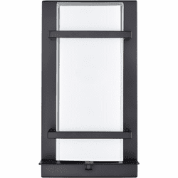 Millennium 75001-PBK Contemporary Powder Coated Black LED 11" Outdoor Wall Lighting