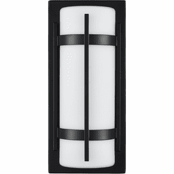 Millennium 76001-PBK Contemporary Powder Coated Black LED 13.4" Exterior Wall Lamp