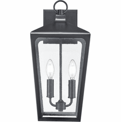 Millennium 7912-PBK Brooks Retro Powder Coated Black 19" Exterior Wall Lighting