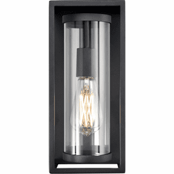 Millennium 91601-TBK Caleb Contemporary Textured Black 12.5" Outdoor Wall Sconce Lighting