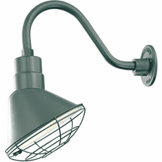 Millennium RLM RAS10-SG R Series Satin Green 10" Outdoor Light Sconce