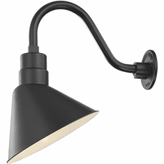 Millennium RLM RAS12-SB R Series Satin Black 12" Exterior Lamp Sconce