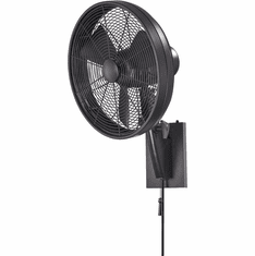 Minka Aire F307-MBK Anywhere Matte Black 15.5" Wall Fan