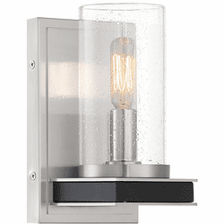 Minka Lavery 1051-691 Cole's Crossing Coal with Brushed Nickel Wall Lighting Sconce