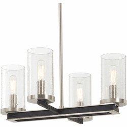 Minka Lavery 1054-691 Cole's Crossing Modern Coal With Brushed Nickel Mini Lighting Chandelier