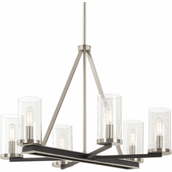 Minka Lavery 1056-691 Cole's Crossing Modern Coal With Brushed Nickel Ceiling Chandelier