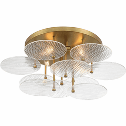 Minka Lavery 1124-695 Artze Contemporary Soft Brass Flush Mount Lighting