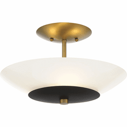 Minka Lavery 1703-781 Bax Modern Sand Coal / Soft Brass Overhead Light Fixture