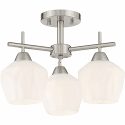 Minka Lavery 2172-84 Camrin Contemporary Brushed Nickel Flush Mount Lighting