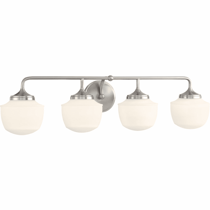 Minka Lavery 4-Light Nickel Transitional Vanity Light Bar In The Vanity
