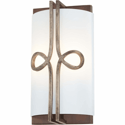 Minka Lavery 2692-115 Yorkville Aged Darkwood with Silver Patina Lighting Sconce