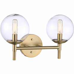 Minka Lavery 2792-695 Auresa Modern Soft Brass 2-Light Bathroom Lighting Fixture