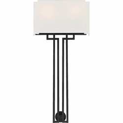 Minka Lavery 2951-572 Upham Estates Contemporary Coal w/ Polished Nickel Wall Sconce Light