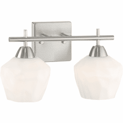 Minka Lavery 3172-84 Camrin Contemporary Brushed Nickel 2-Light Bathroom Light Fixture