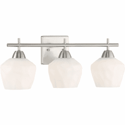 Minka Lavery 3173-84 Camrin Contemporary Brushed Nickel 3-Light Bathroom Lighting Fixture