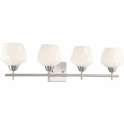 Minka Lavery 3174-84 Camrin Modern Brushed Nickel 4-Light Bathroom Vanity Light