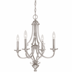 Minka Lavery 3334-84 Savannah Row Contemporary Brushed Nickel Mini Chandelier Light