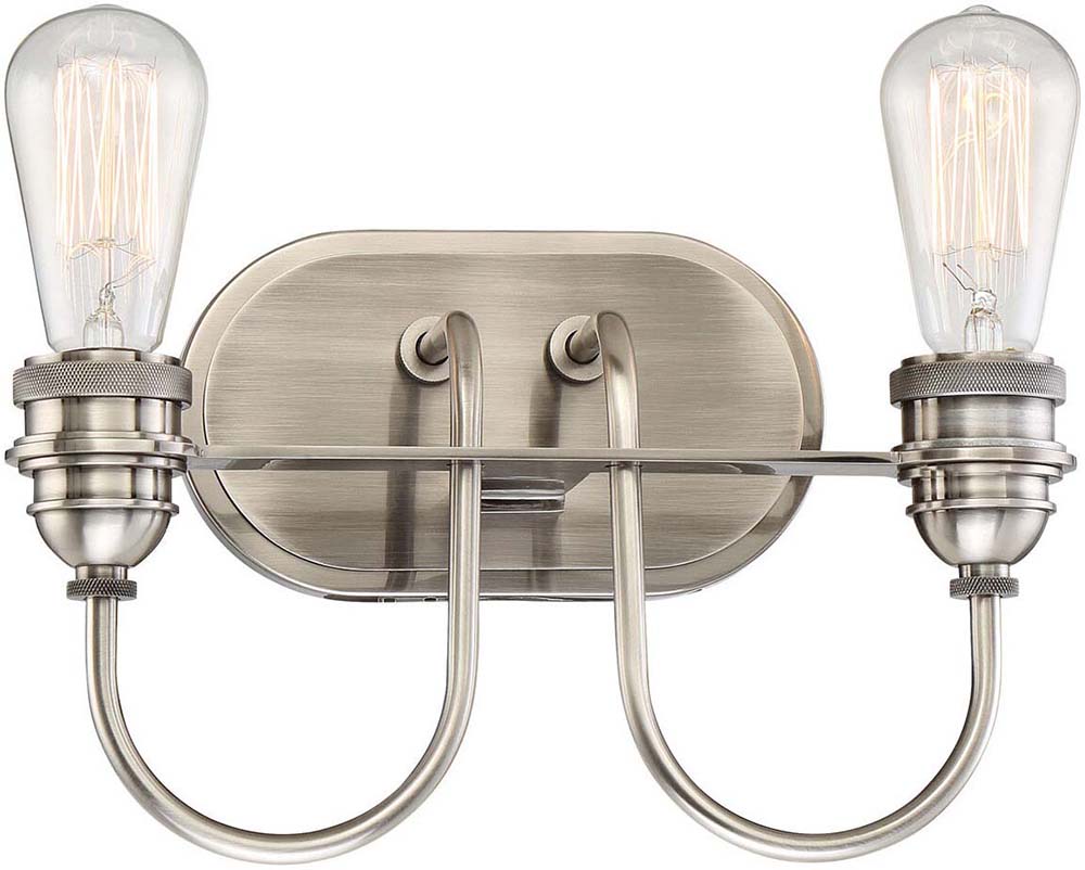 Minka Lavery 4-Light Nickel Transitional Vanity Light Bar In The Vanity