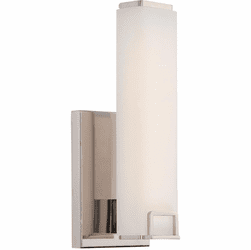 Minka Lavery 391-613-L Square Contemporary Polished Nickel Bathroom Light Sconce