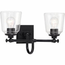Minka Lavery 4002-66A Antonia Modern Coal 2-Light Vanity Lighting