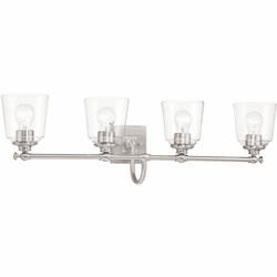Minka Lavery 4004-84 Antonia Contemporary Brushed Nickel 4-Light Bathroom Sconce