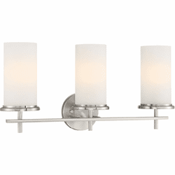 Minka Lavery 4093-84 Haisley Modern Brushed Nickel 3-Light Bathroom Lighting