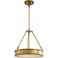 Minka Lavery Harbour Point 19 In. 3-Light Satin Liberty Gold Drum Semi-Flush Mount Light for Dining Room or Livingroom 4177-249 - The Home Depot