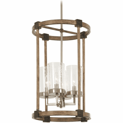 Minka Lavery 4640-106 Bridlewood Contemporary Stone Grey w/ Brushed Nickel Foyer Lighting Fixture