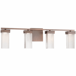 Minka Lavery 4904-267-L Dewberry Lane Modern Dark Brushed Bronze LED 4-Light Bathroom Wall Sconce