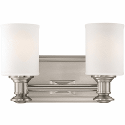 Minka Lavery 5172-84 Harbour Point Brushed Nickel 2-Light Bathroom Vanity Lighting
