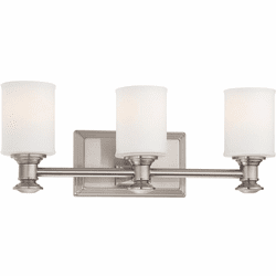 Minka Lavery 5173-84 Harbour Point Brushed Nickel 3-Light Bath Lighting Fixture