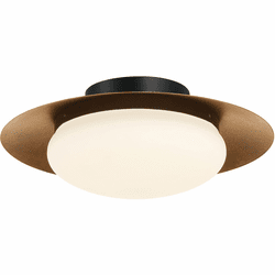 Minka Lavery 5625-869-L Zinola Modern Sand Coal & Halcyon Gold LED 15" Ceiling Light