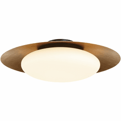 Minka Lavery 5628-869-L Zinola Contemporary Sand Coal & Halcyon Gold LED 24" Flush Mount Ceiling Light Fixture