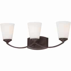 Minka Lavery 6963-284 Overland Park Modern Vintage Bronze 3-Light Bath Lighting Sconce
