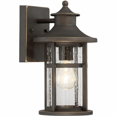 Minka Lavery 72551-143C Highland Ridge Oil Rubbed Bronze w/ Gold Outdoor Lamp Sconce