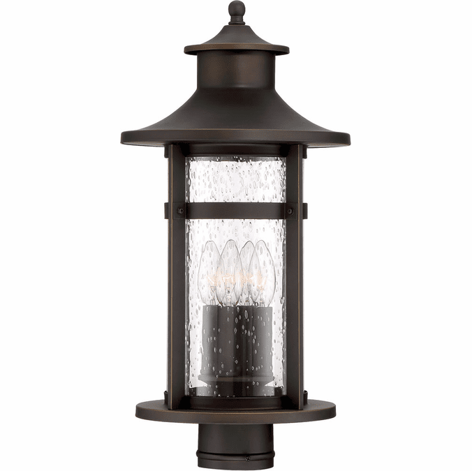 Minka Lavery The Great Outdoors 72556-143C Highland Ridge Oil Rubbed Bronze with Gold Highlights Outdoor Post Lighting