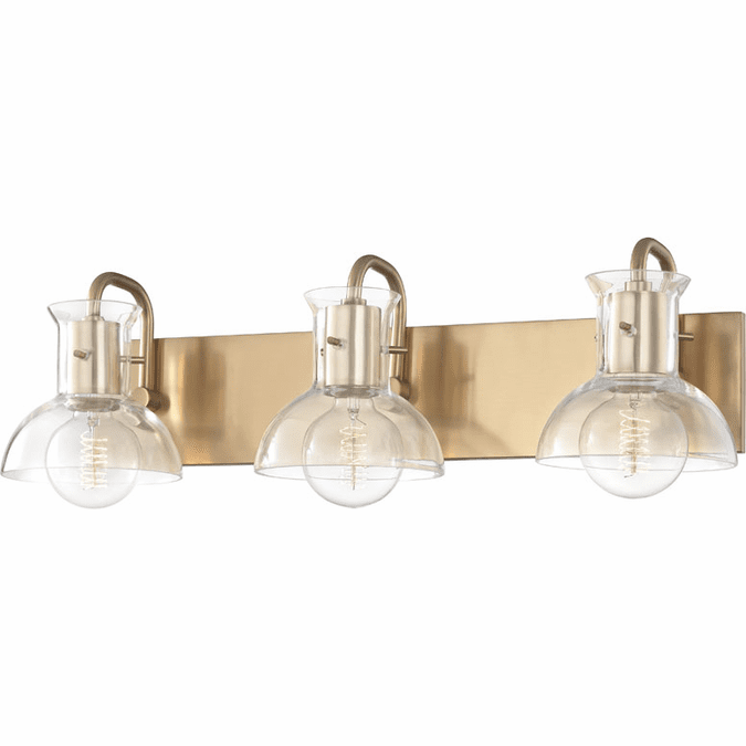 Mitzi H111303-AGB Riley Modern Aged Brass 3-Light Bath Lighting