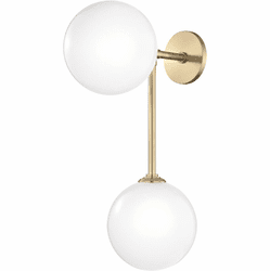 Mitzi H122102-AGB Ashleigh Contemporary Aged Brass LED Wall Light Sconce