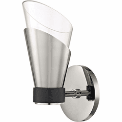Mitzi H130101-PN-BK Angie Modern Polished Nickel / Black LED Wall Sconce Lighting