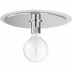 Mitzi H137501L-PN-WH Milo Modern Polished Nickel / White 14" Ceiling Lighting