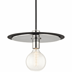 Mitzi H137701L-PN-BK Milo Contemporary Polished Nickel / Black Pendant Lighting